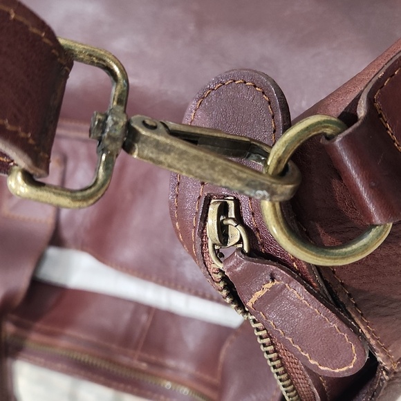 VINTAGE IN-PELL MADE IN ITALY LEATHER WeekenderBag ,Brown, Women/Mens OS EUC - Picture 12 of 12